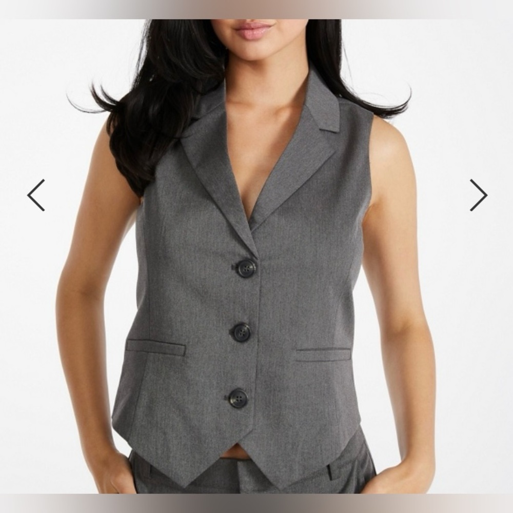 Women's Sleeveless Blazer Collared Vest